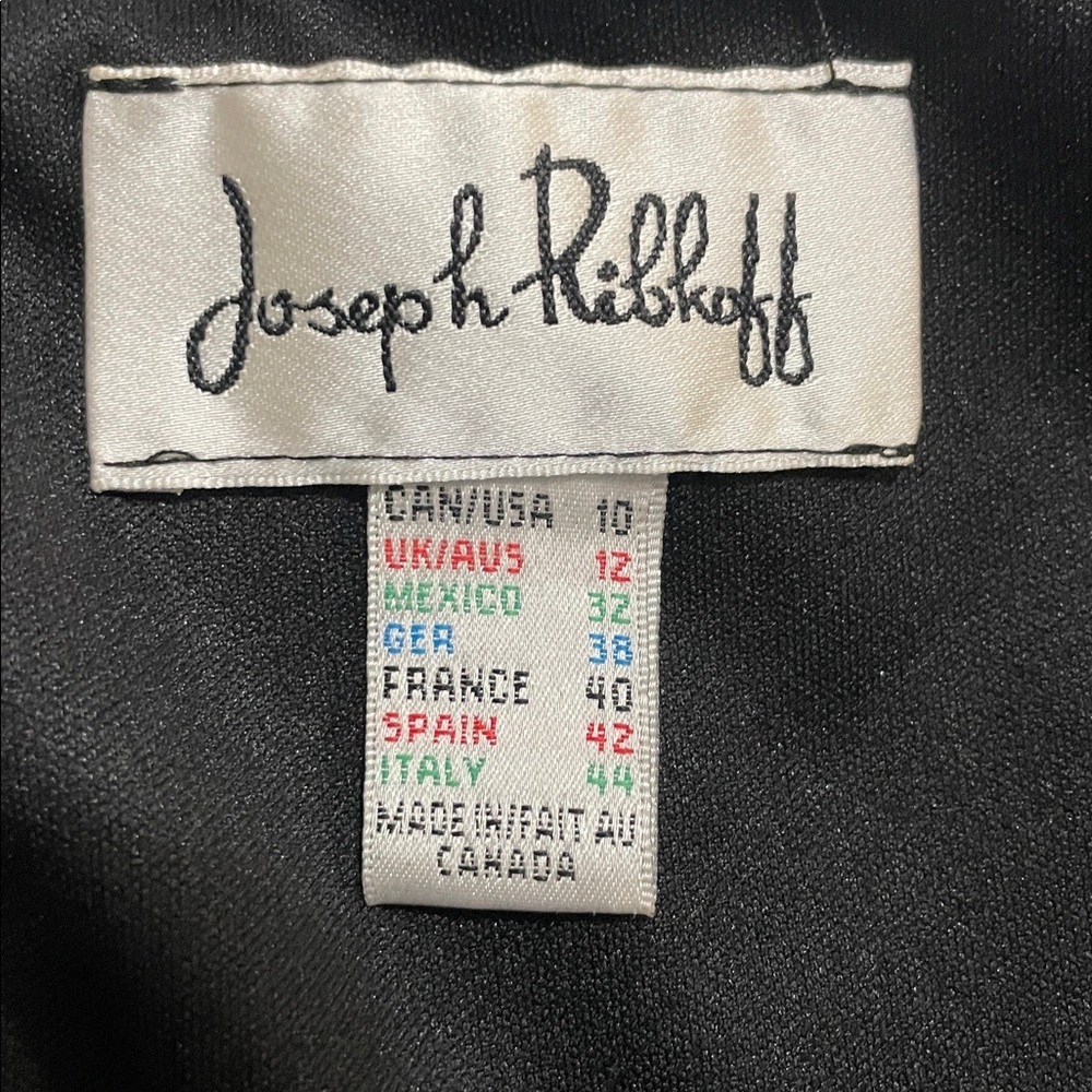 Joseph Ribkoff | Black | Ruffled Top/Hankerchief Skirt | Dress | Size 10 - Picture 10 of 16